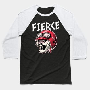 Fierce Pink Tiger Motorcycle Helmet Ready To Roll Fiercely Independent . Baseball T-Shirt